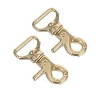 Angoily 2 pièces Mousquetons Pivotants Laiton avec Anneau Fermoirs Homard Robustes pour Porte-clés Sacs à Dos et Création de Bijoux
