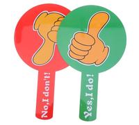 Angoily 2 Pièces Paddles de Vote Réutilisables Double Face Plastique pour Enseignants Haute Visibilité et Étanches pour Classe Événements et Participation