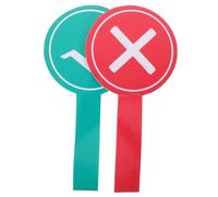 Angoily 2 pièces Palettes de Vote Double Face Résistant à Eau pour Évaluation et Interaction Classe avec Verte et Croix Rouge pour Décision Rapide et Participation Active