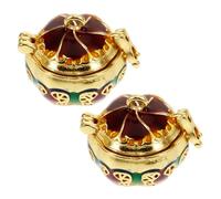 Angoily 2 Pièces Pendentif Aromathérapie Ouvrable Décoratif pour Collier Charms Cage à Parfum Élégants Accessoires DIY
