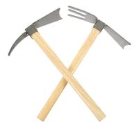 Angoily 2 pièces Petite Houe de Jardinage Acier Outil Manuel Robuste pour Binage Désherbage et Plantation Accessoire Pratique pour Culture Potagère et Jardin Extérieur