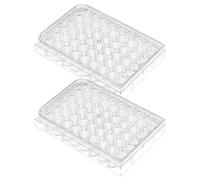 Angoily 2 Pièces Plaque de Culture Cellulaire 48 Trous en Polystyrène Rigide pour Laboratoire, Conception Multifonctionnelle Améliorant L'efficacité Expérimentale, Recherche en Laboratoire