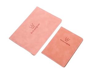 Angoily 2 Pièces Pochette de Protection pour Certificat Bébé en PU Rose, | Protège-documents Simple et Élégant, pour Hôpitaux et Jardins D’garçon et Filles, Organisation Portable