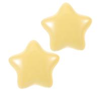Angoily 2 pièces Poignée Meuble Céramique Étoile Jaune Design Créatif pour Armoire Commode Chambre Bureau