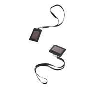 Angoily 2 pièces Porte-carte Identité avec Lanière Étanche Porte-badges Horizontal et Vertical Protège Cartes Professionnelles et Accès pour Employés Étudiants et Personnels de Santé