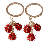 Angoily 2 Pièces Porte-clés En Forme De à Sept Points à Suspendre Breloque Pour Sac Joli Porte-clés Métal Design Pour Femme Voiture