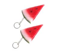 Angoily 2 pièces Porte-clés Tranches Pastèque Pendentifs Décoratifs DIY pour Sac Accessoires Légers et Durables Ornements Mignons pour Bijoux et Porte-clés