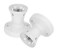 Angoily 2 Pièces Porte-lampe à D'énergie Pieds De Lampe Raccords De Lampe Douille E27 Support De Lampe Douille Porte-ampoule Led Porte-lumière Blanche Coquille De Bakélite