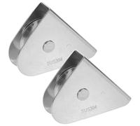 Angoily 2 Pièces Poulie de Levage Robuste en Acier Inoxydable Argenté pour Mât de Drapeau, Roue à Câble Résistante aux Intempéries, pour Réparations Rapides en Extérieur