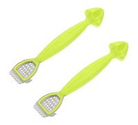 Angoily 2 pièces Râpe Citron Multifonction Résistante à Usure pour Jus Ail Gingembre Légumes Poignée Antidérapante Sécurisée Vert