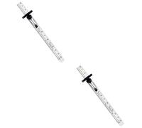 Angoily 2 Pièces règle à coudre reglet réglet réglé de couture règles de couture pour enfants s droite plonge inox de poche en en acier avec clip