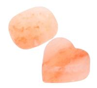 Angoily 2 Pièces Savonnette Forme Ovale et Cœur Naturel en Sel Minéral de L'himalaya Exfoliant et Nettoyant Profond pour Visage pour Hommes et Femmes