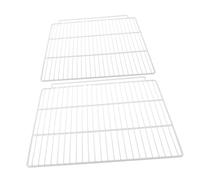 Angoily 2 Pièces Séparateurs Réfrigérateur Maille Métallique Étagères Ventilées pour Congélateur Organiseurs Horizontaux pour Rangement Ordonné Cuisine Panneaux de Division Compatibles