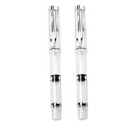 Angoily 2 pièces Stylo Pinceau Calligraphie à Piston Portable Stylo Plume Moderne pour Peinture et Écriture Artistique