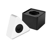 Angoily 2 Pièces Support Antichoc pour Microphone en Plastique Abs Solide Logo Carré, Pied de Microphone pour Interview Professionnelle, Design Simple et Pratique