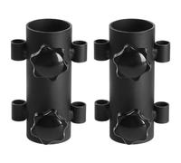 Angoily 2 Pièces Support Métallique en Acier pour Tige de Tente et Auvent, Résistant Vent Surface Lisse, pour Camping et Randonnée en Plein Air