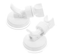 Angoily 2 Pièces Support Pommeau Ventouse Support Réglable sans Perçage Base Plastique Forte Adhérence Compatible Verre Marbre Céramique pour Douchette à Main