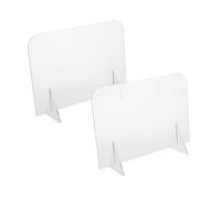 Angoily 2 Pièces Tableau Mémo Acrylique Transparent Réutilisable Lot de Bureau et Maison Surface Effaçable Design Clair et Stable pour Messages Décoratifs