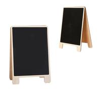 Angoily 2 pièces Tableaux Bois Double Face avec Support Petits Tableaux Ardoise pour Messages à Effacer Décoration Maison Bureau Mariage et Fêtes
