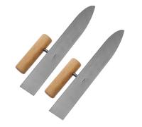 Angoily 2 Pièces Truelle de Plâtrage Acier et Robuste Spatule Lisseuse pour Cloison Sèche Outil Polyvalent pour Finition Lot de Usage Domestique et Professionnel