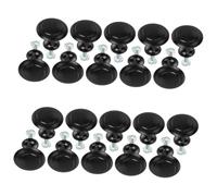 Angoily 20 Ensembles Poignée de Meuble Noire Acier Inoxydable Bouton Rond Champignon pour Armoires Placards Poignées de Cuisine et Dressing Design Minimaliste Durable et Polyvalent