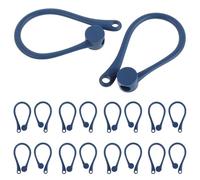 Angoily 20 Paires Crochets D’Oreille Anti-Perte pour Écouteurs, Accessoires Sport Bleus, Crochets Antidérapants Confortables, Compatibles pour Marche, Course, Activités Plein Air