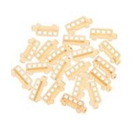 Angoily 20 Pièces Bus Wooden Cutouts For Crafts Smooth DIY Graffiti Wooden Pieces Lightweight Educational Ornaments For Creative Art Projects And Home Decoration