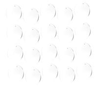 Angoily 20 pièces Ébauches Porte-clés Acryliques Rondes Transparentes pour DIY Bricolage Décoration et Lisse