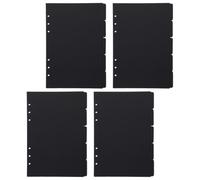 Angoily 20 pièces Intercalaires Séparateurs pour Classeur Lot de Pages Diviseurs pour Carnet Cahier Organiseur Bureau Noir