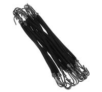 Angoily 20 Pièces Lot de 20 Crochets Élastiques Noirs pour Queue de Cheval, Bandeaux pour Cheveux de Filles, Pinces à Cheveux pour Coiffures Naturelles, Tresses et Demi-chignons,