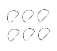 Angoily 20 Pièces Lot de Anneaux D Métalliques Argentés Boucles Demi-circulaires Polyvalentes pour Sangles de Sac Ceintures Luggage et Accessoires DIY