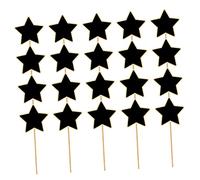 Angoily 20 Pièces Mini Tableau Bois Étoile pour Messages Enseignes à Craie Étiquettes de Jardin et Décorations de Fête Marque Place Créatifs pour et Événements