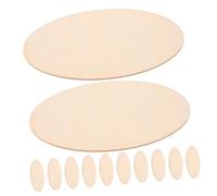 Angoily 20 Pièces Oval Wooden Cutouts For Crafts Natural Smooth Wood Slices Unfinished DIY Painting Pieces For Artistic And Educational Projects