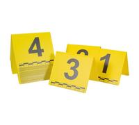 Angoily 20 Pièces Panneaux D'identification Médico-légale Jaunes avec | Plastique, Format 9,00x7,50x7,00cm, Pose Verticale Suspendre, Intérieur Extérieur