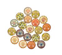 Angoily 20 Pièces Patches Verre Rond pour Diy Matériaux Décoratifs Gemstone pour Bijoux Accessoires de Fabrication