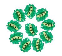 Angoily 20 Pièces Pendentif Chenille Charmes De Bijoux Bonjour Décorations Anniversaire Pendentifs Pour Oreille De Chenille Bifère De Chenille Artisanat De Chenilles Green Résine