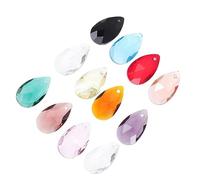 Angoily 20 Pièces Pendentif en verre de d'eau Charme Artisanat cristaux pour bijoux lâche ornement de perles de bricolage des billes de verre cristal