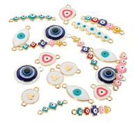 Angoily 20 Pièces Pendentif Mauvais Œil Mauvais Yeux Charmes Colliers Pendentifs Collier Bricolage Bracelets Mauvais Oeil Collier Mauvais Oeil Breloques Mauvais Œil Pour Bracelets Alliage