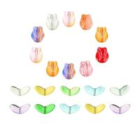 Angoily 20 Pièces perles de tulipe Kit de fabrication de bracelets en perles d'argile métier à tisser décorations noel decoration pour noel bracelet tulipe perles breloques Acrylique