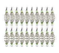 Angoily 20 Pièces Piège à Appâts de Pêche Forme Olive Lumineux 60 | Perles Fluorescentes Intégrées, Dispersion Contrôlée, Installation Rapide, Transport Pratique pour Pêcheurs de Nuit
