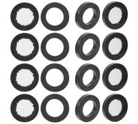 Angoily 20 Pièces Rondelles de Tuyau en Caoutchouc Noir Crépine INOX Joints D’Étanchéité pour Raccord de Tuyau D’Arrosage 1/2 Filtre à Eau Anti-Impuretés pour Usage Domestique