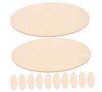 Angoily 20 Pièces Unfinished Wooden Pieces For Crafts Oval Wood Slices For Painting DIY Art Projects And Educational Creativity
