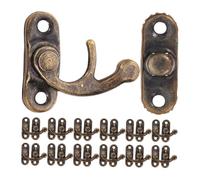 Angoily 20 Pièces Vintage Iron Cabinet Hasps Retro Small Lock Latches For Wooden Boxes Diy Crafts Durable And Easy Install