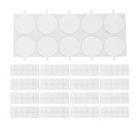 Angoily 200 pastilles adhésives double face transparentes Nano Dots | Pastilles adhésives circulaires repositionnables | 2 cm pour décoration murale, bureau, tableau d'affichage, affiches et