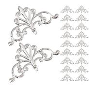 Angoily 200 Pièces Appliques Décoratives D’Angle en Métal Argenté pour | Décalcomanie pour Cadres et Armoires, Finition Métallique Vive, Effet Luxe Immédiat, Décoration Maison et Atelier