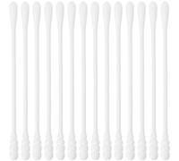 Angoily 200 Pièces Cotons-tiges pour Bébé en Coton Naturel avec Double Embout Ellipse et Spirale, Sûrs pour Nettoyer le Cérumen, Pratiques Soins Délicats Loisirs Créatifs