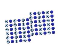 Angoily 200 Pièces Diy Perles Résine Œil Bleu Plat pour Création Bijoux Bracelets Colliers Artisanat Décoratif Lot
