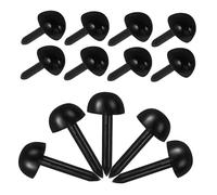 Angoily 200 pièces Nez de Sécurité Plastique Triangle pour Peluches et Amigurumi Accessoires DIY pour de Poupées Au Crochet Mini Nose Noir pour Artisanales