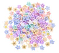 Angoily 200 Pièces Resin Flower Charms For Phone Case Diy Hair Band Decoration Delicate Cartoon Floral Ornaments For Crafting And Accessories
