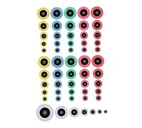 Angoily 200 Pièces Yeux Mobiles Adhésifs DIY pour Poupées Accessoires pour Artisanat et Projets Manuels pour Créer des Jouets et Décorations